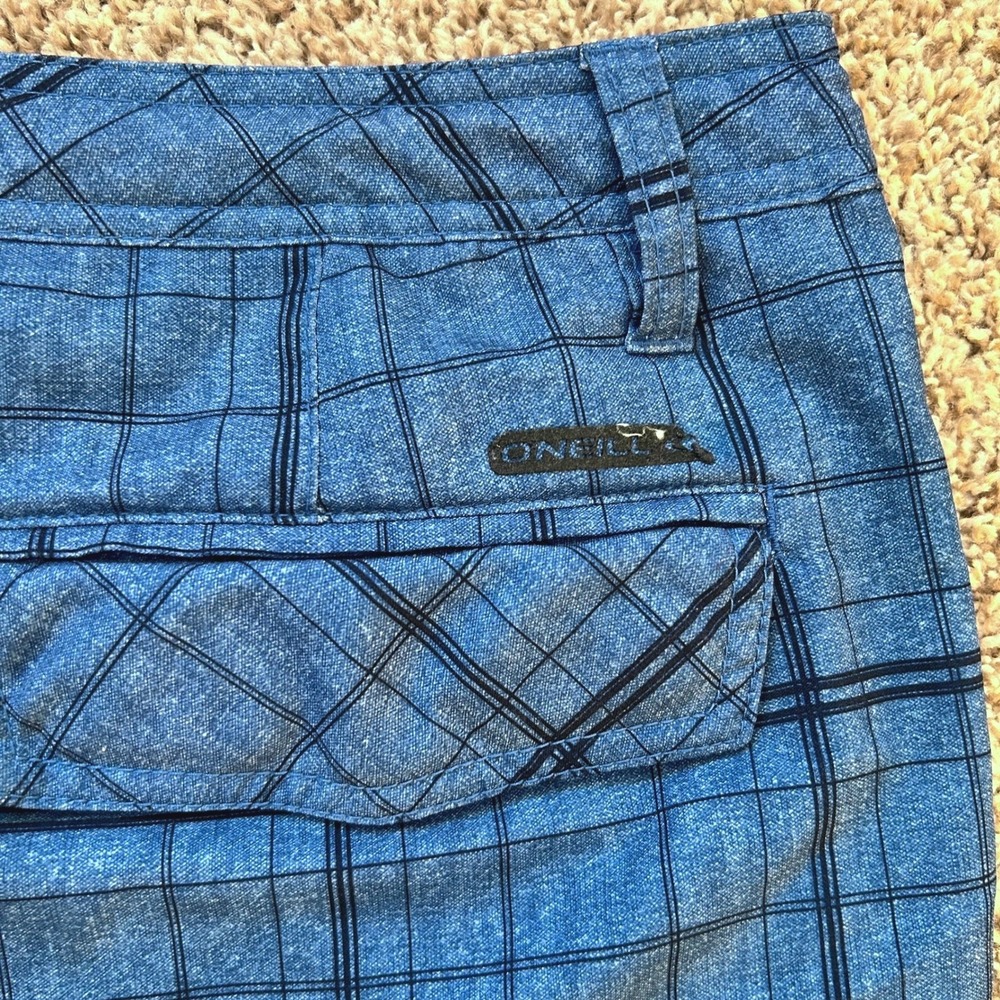O'Neill Hybrid Board Shorts I Blue‎ Plaid Swim Outdoor Trunks I Size 38 - Picture 8 of 11